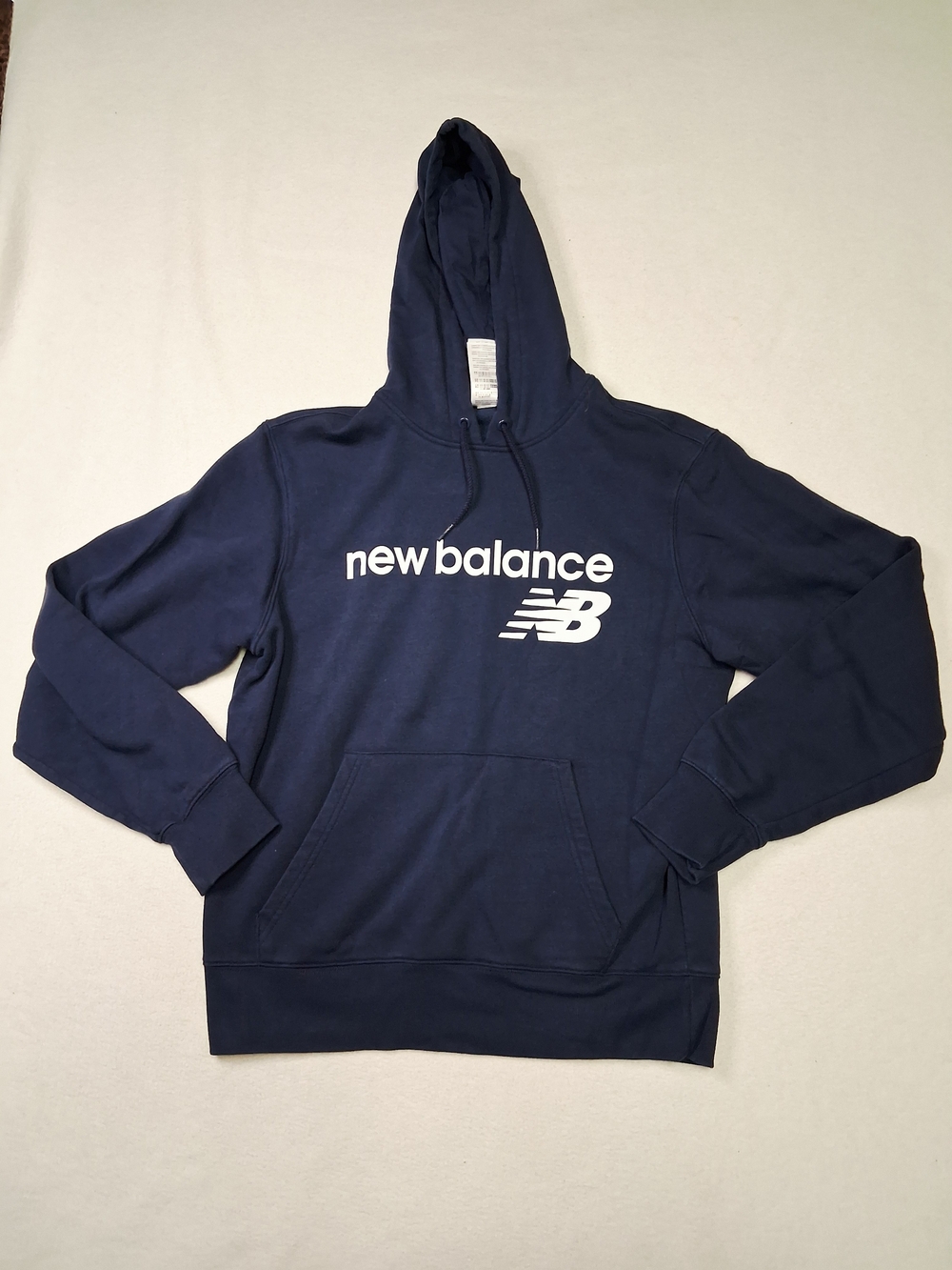 New Balance Men's Navy Blue Crewneck Hoodie with White Logo